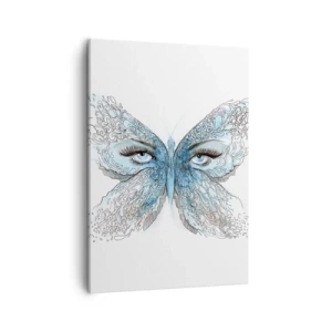 Quadro su tela - Stampe su Tela - Acquerello artistico di una farfalla con gli occhi azzurri - 50x70cm - Argo azzurro - Decorazione murale moderna per soggiorno e camera da letto ARTTOR