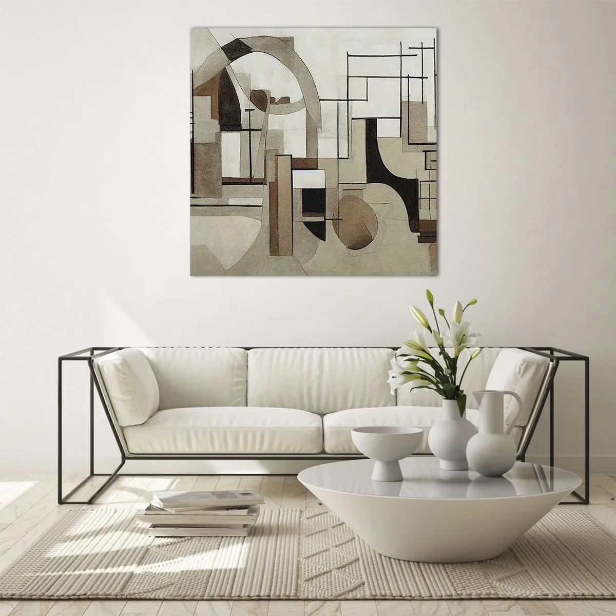 Quadro su vetro - Paesaggio urbano 2.0 - 60x60 cm