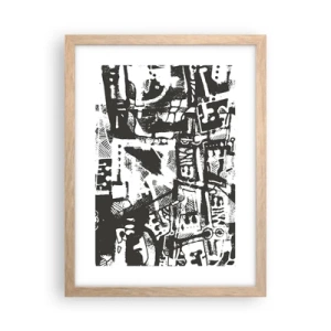 Poster in cornice rovere chiaro - Ordine o caos? - 30x40 cm