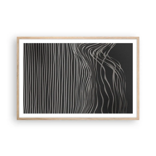 Poster in cornice rovere chiaro - Ritmo e accento - 91x61 cm