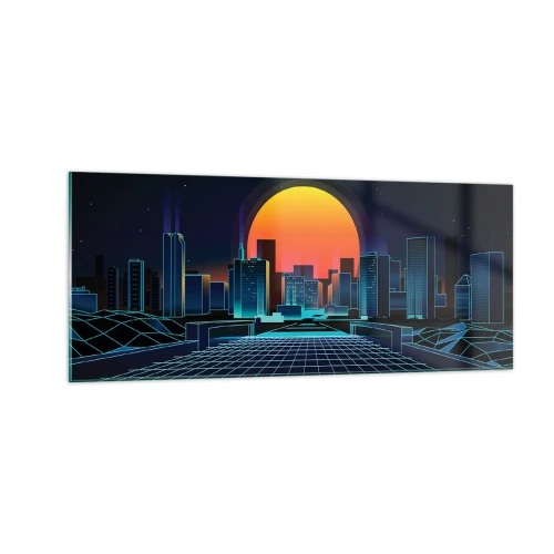 Quadro su vetro - Davvero vuoi tornare al mondo reale? - 100x40 cm