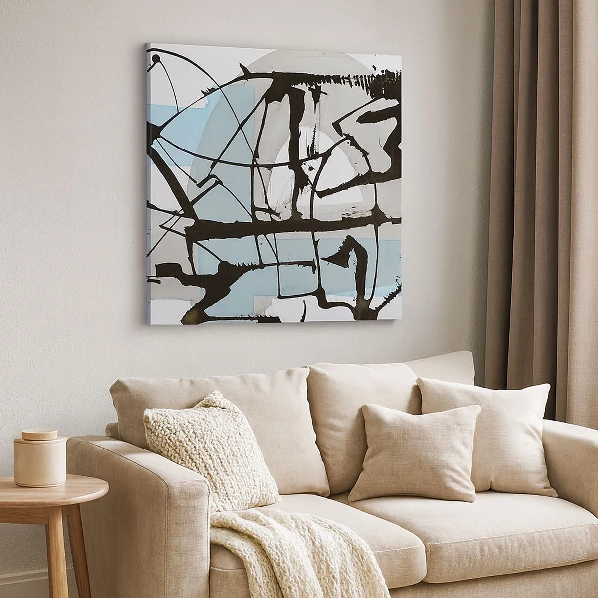 Quadro su tela - Stampe su Tela - Blu nonostante tutto - 30x30 cm