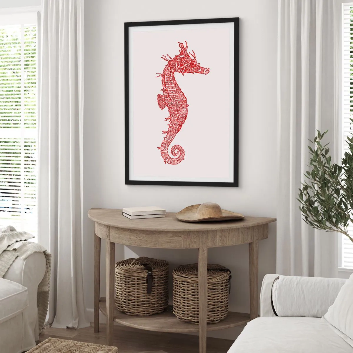 Poster in cornice nera - Creatura raffinata - 40x50 cm