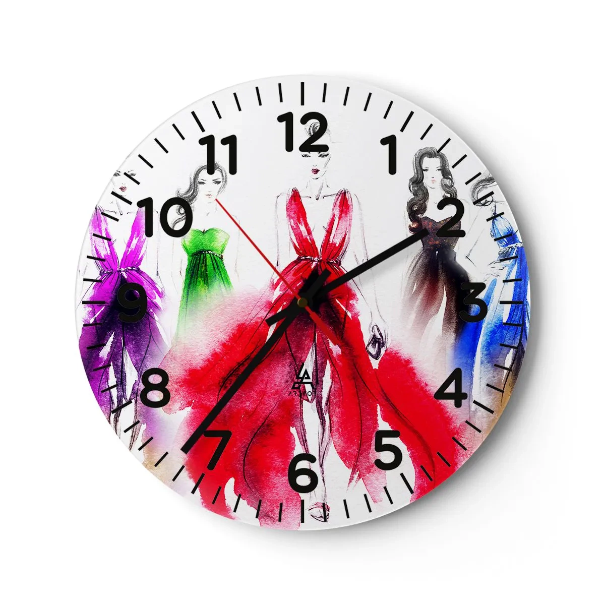 Orologio da parete - Orologio in Vetro - Voglia di vestiti - 40x40 cm