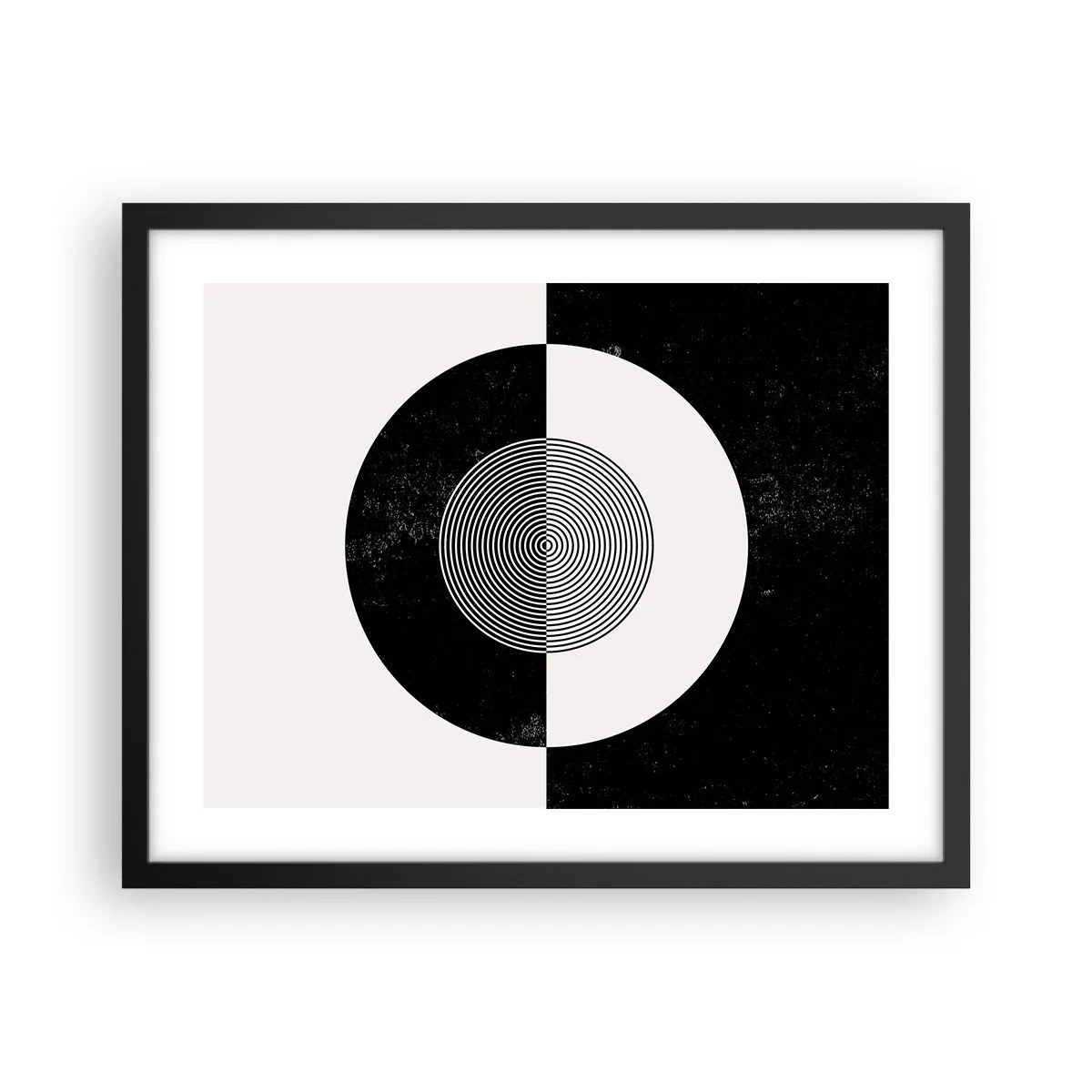 Poster in cornice nera - Armonia in bianco e nero - 50x40 cm