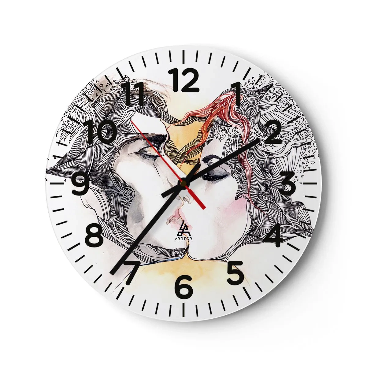 Orologio da parete - Orologio in Vetro - E il mondo scompare - 30x30 cm