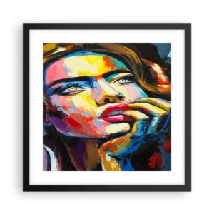 Poster in cornice nera - I sogni come uccelli planano nel cielo - 40x40 cm