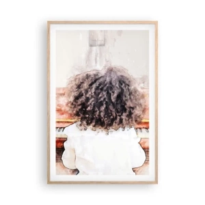 Poster in cornice rovere chiaro - Nel nuovo mondo - 61x91 cm