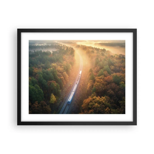 Poster in cornice nera - Viaggio autunnale - 50x40 cm