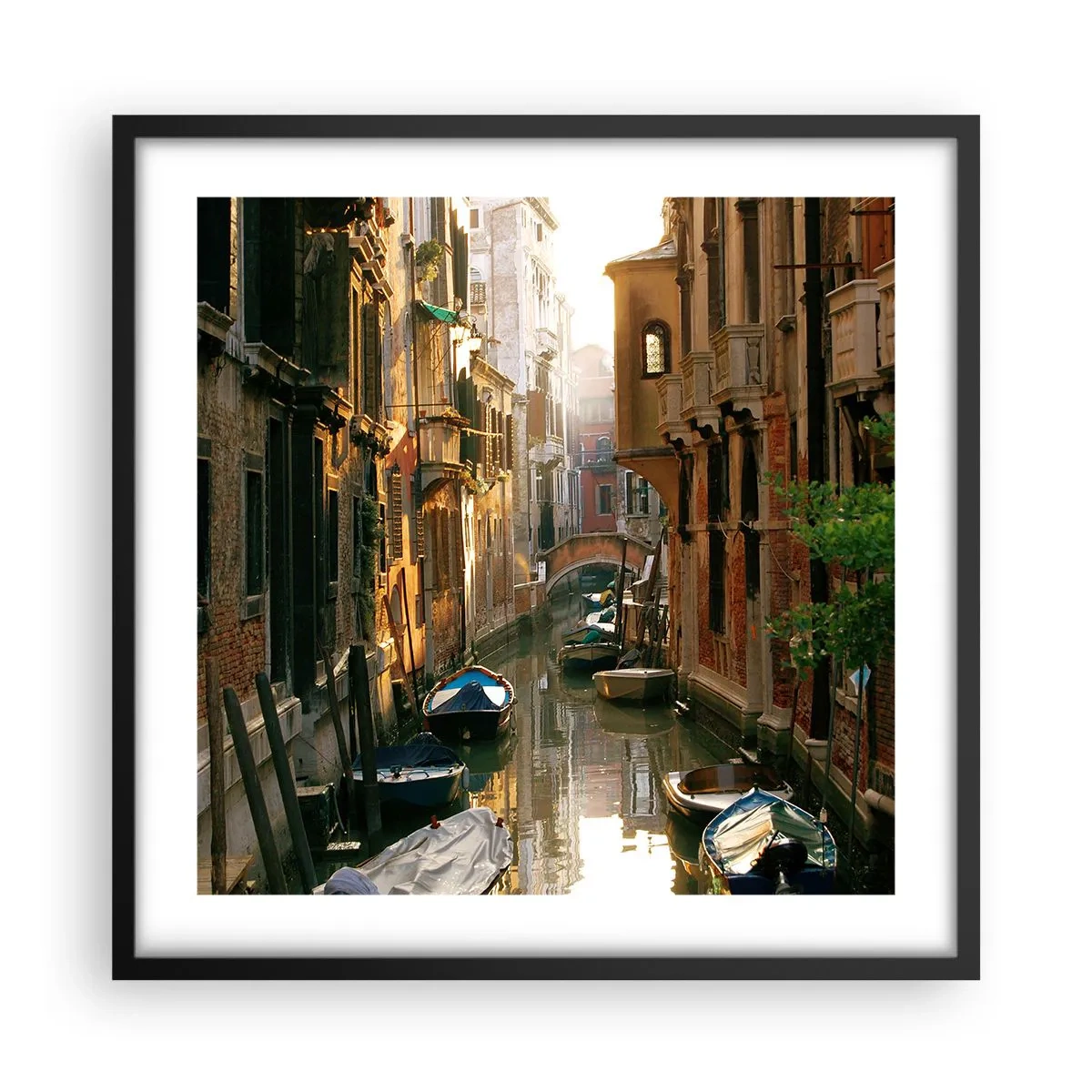 Poster in cornice nera - Un angolo di Venezia - 50x50 cm
