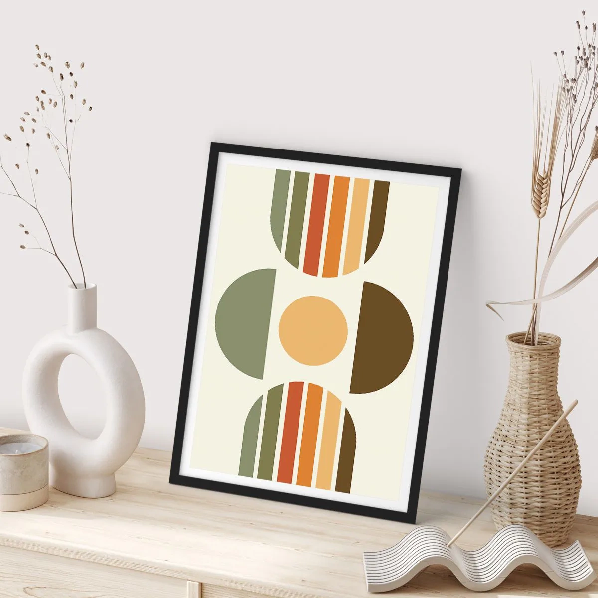 Poster in cornice nera - Nei colori della terra - 70x100 cm