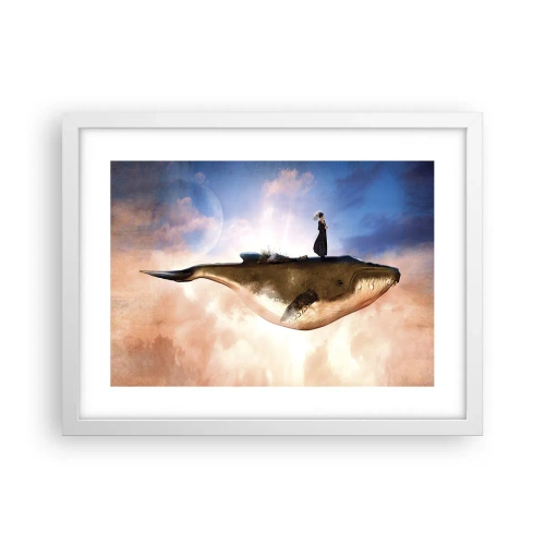 Poster in cornice bianca - Viaggio surreale - 40x30 cm