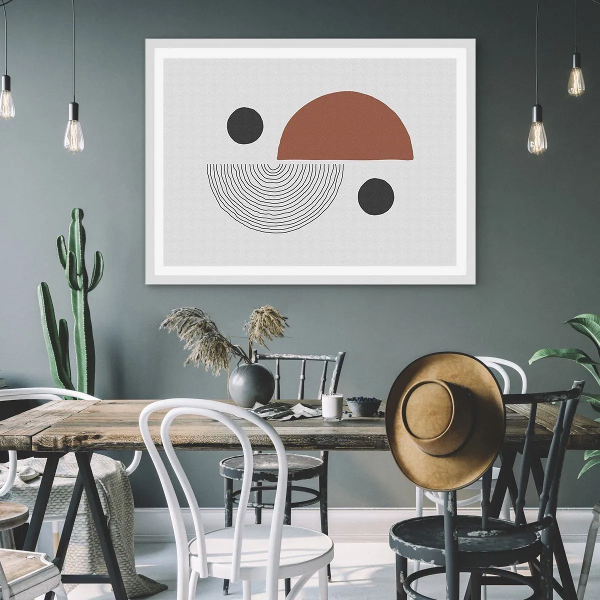 Poster in cornice bianca - La perfezione del cerchio - 100x70 cm