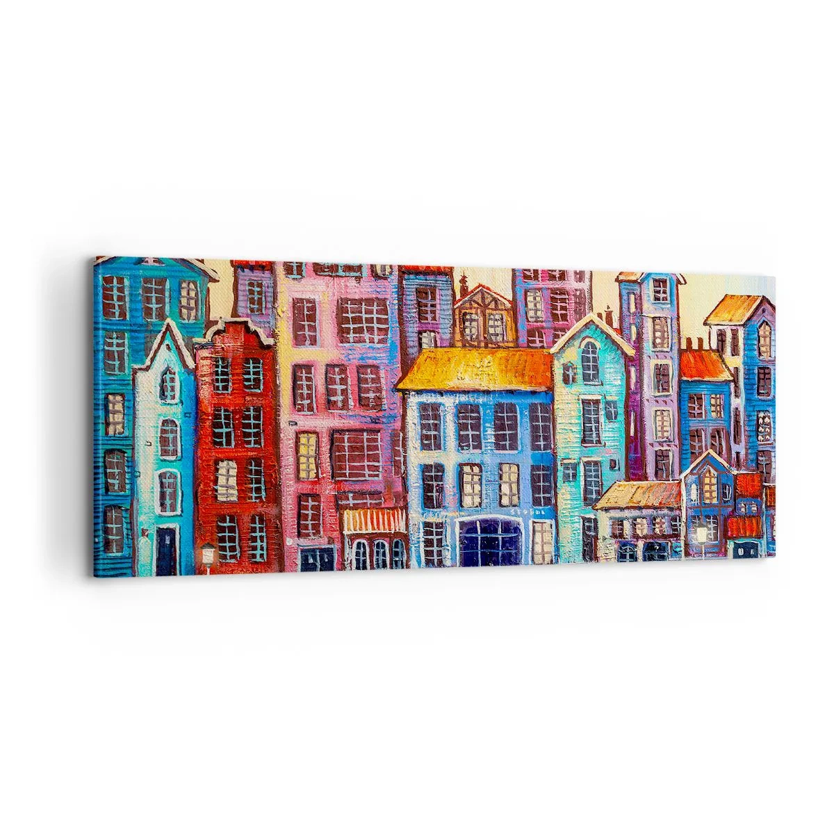 Quadro su tela - Stampe su Tela - Una città da favola - 100x40 cm