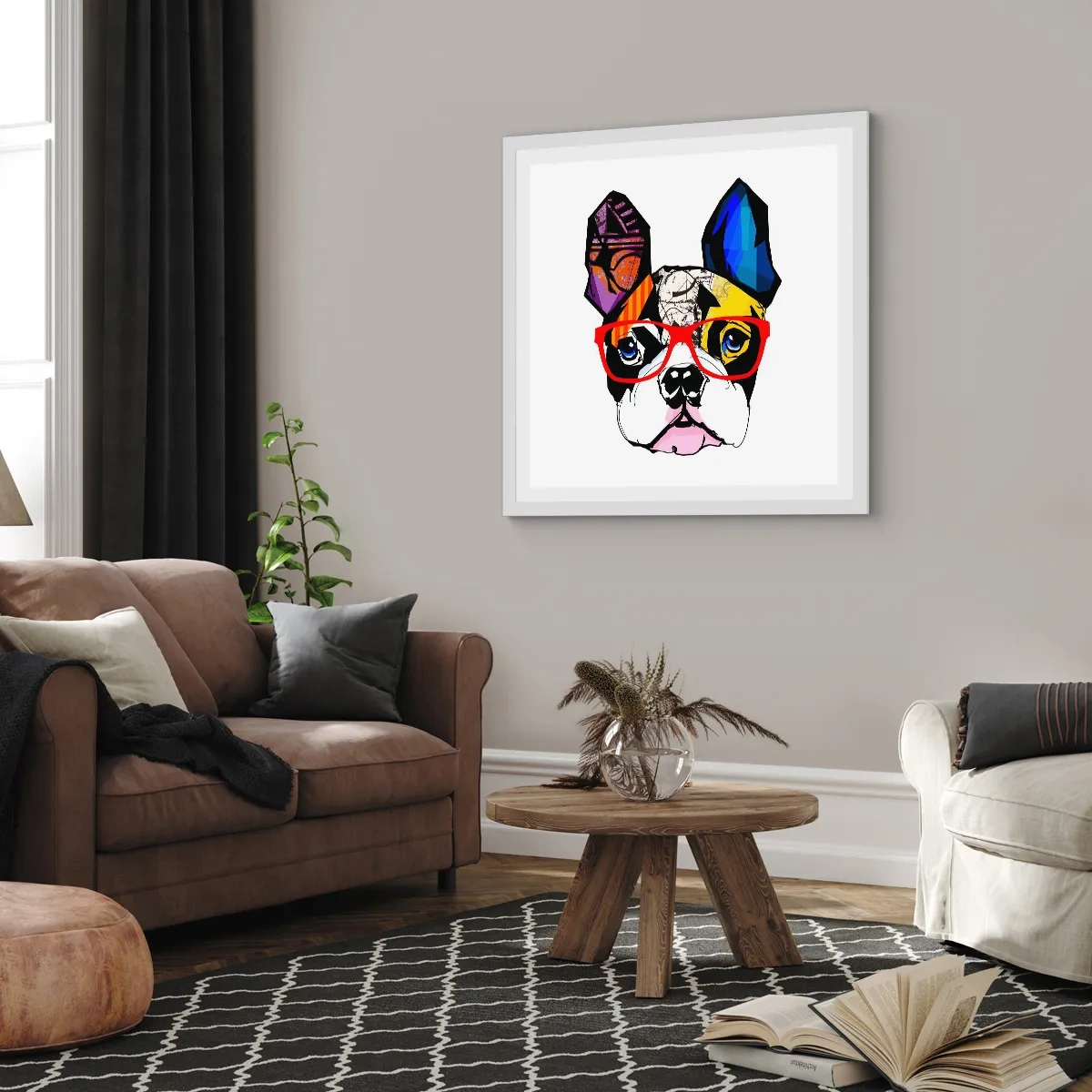 Poster in cornice bianca - Intellettuale - 30x30 cm