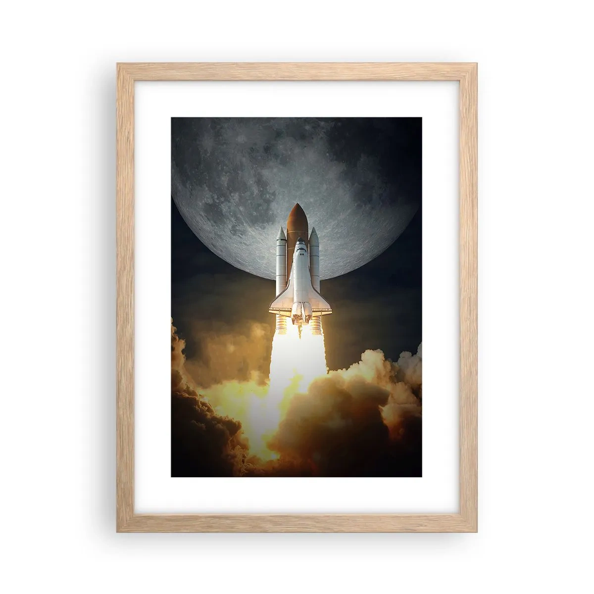 Poster in cornice rovere chiaro - L'inizio di un'avventura spaziale - 30x40 cm