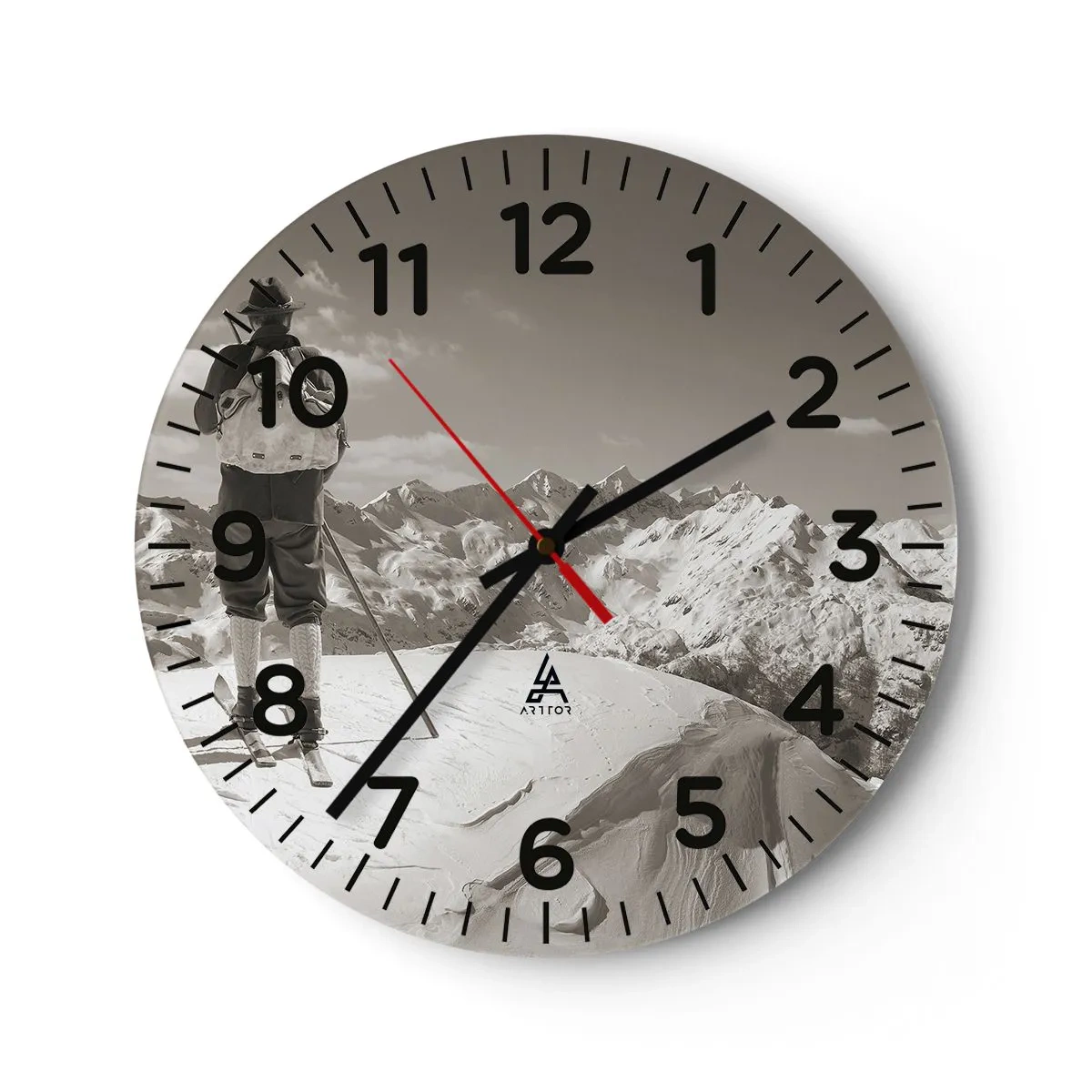 Orologio da parete - Orologio in Vetro - E i monti sono immutabili - 30x30 cm