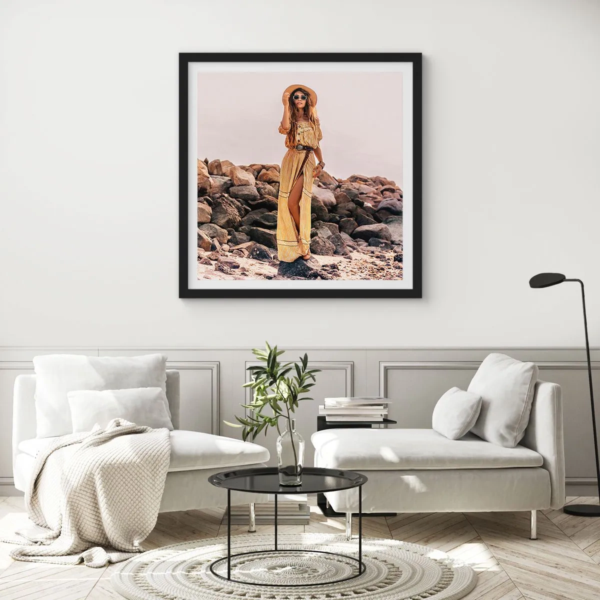 Poster in cornice nera - La magia delle pietre - 50x50 cm