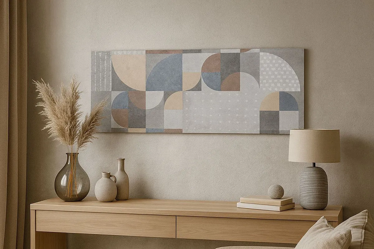 Quadro su tela - Stampe su Tela - Fantasia di ceramica - 100x40 cm