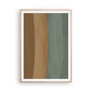 Poster in cornice rovere chiaro - Composizione orizzontale - 70x100 cm