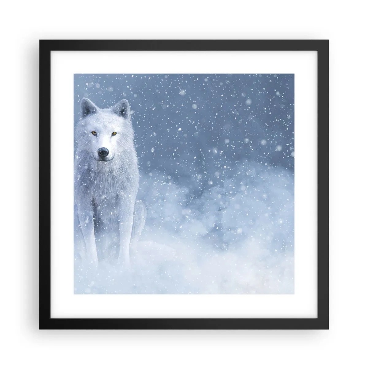 Poster in cornice nera - Nello spirito dell'inverno - 40x40 cm
