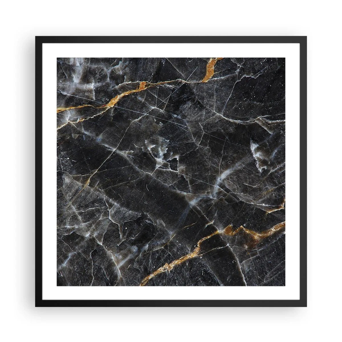 Poster in cornice nera - La vita interiore delle pietre - 60x60 cm