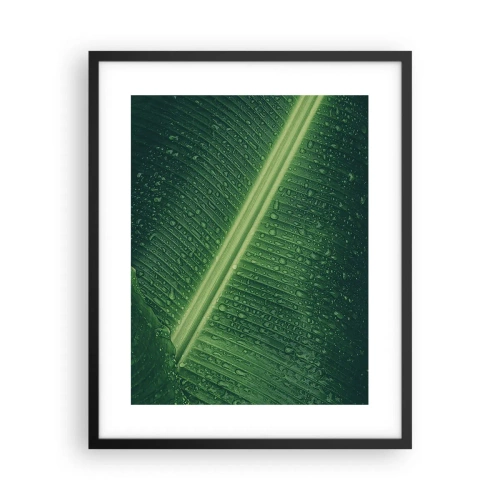 Poster in cornice nera - La struttura del verde - 40x50 cm