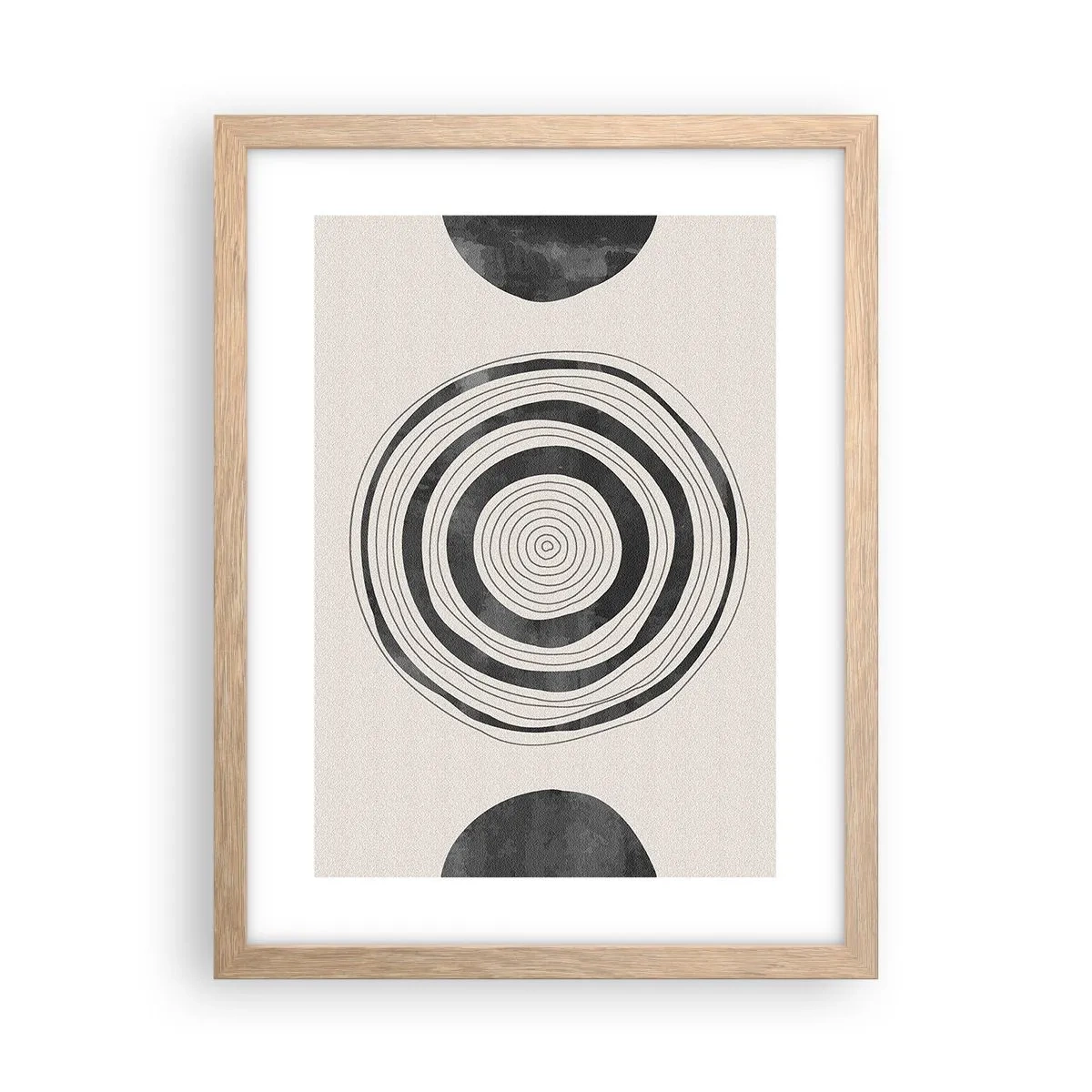 Poster in cornice rovere chiaro - Conta ciò che sta in mezzo - 30x40 cm