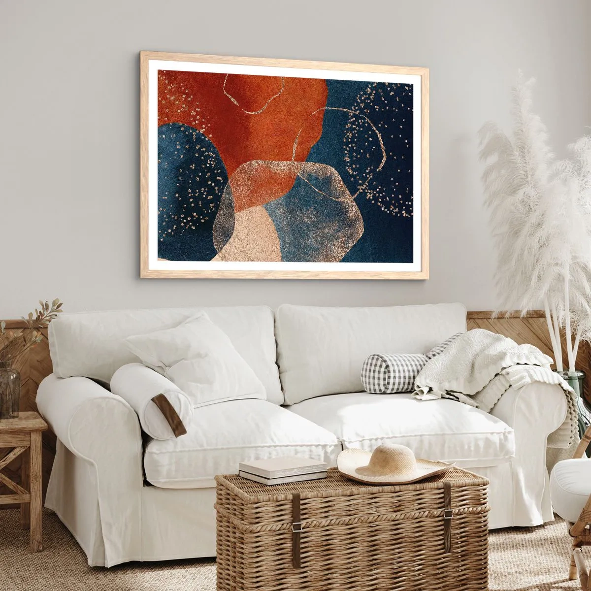 Poster in cornice rovere chiaro - La leggerezza dell'essere - 50x40 cm