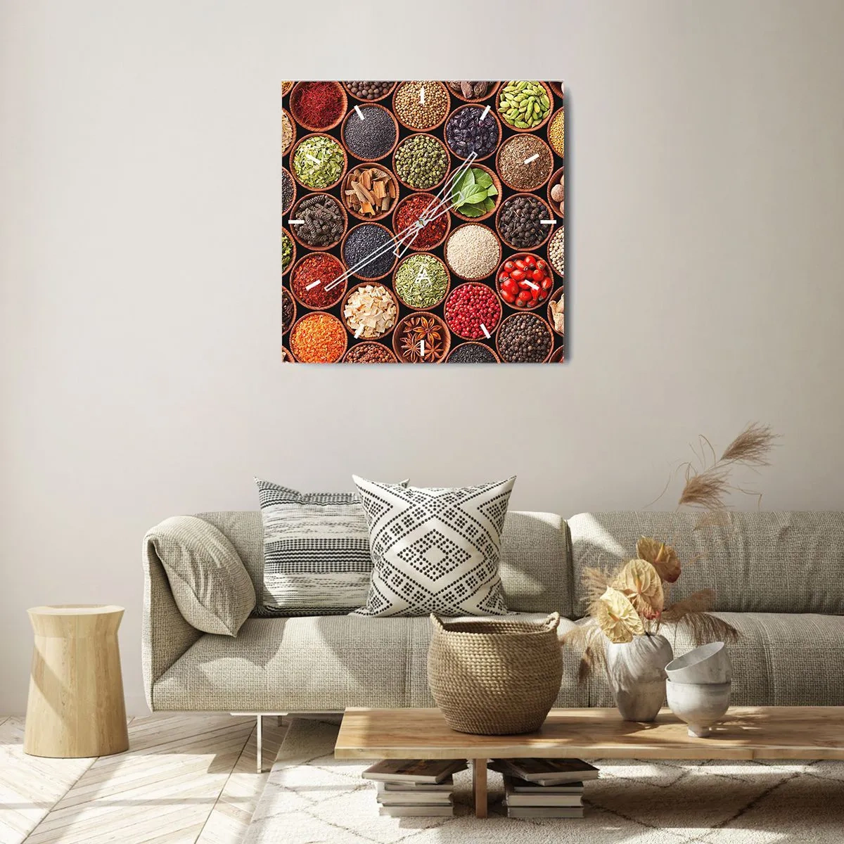 Orologio da parete - Orologio in Vetro - Tutti i gusti del mondo - 40x40 cm