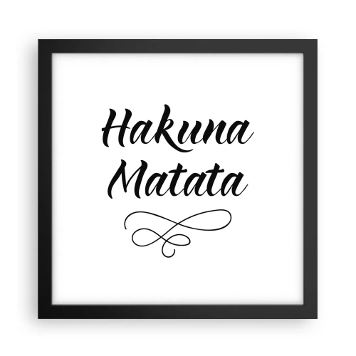 Poster in cornice nera - Il miglior consiglio - 30x30 cm
