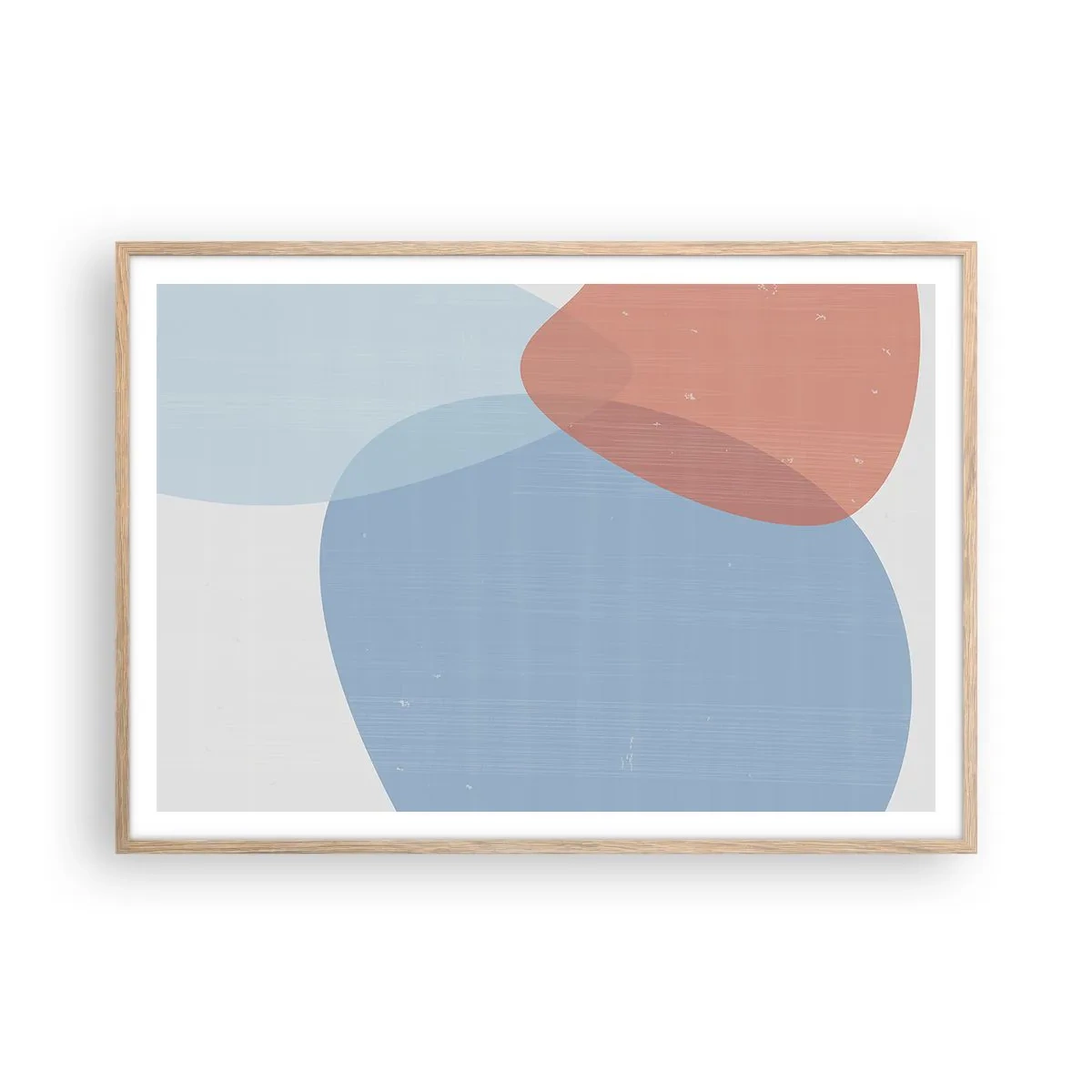 Poster in cornice rovere chiaro - Legami pastello - 100x70 cm