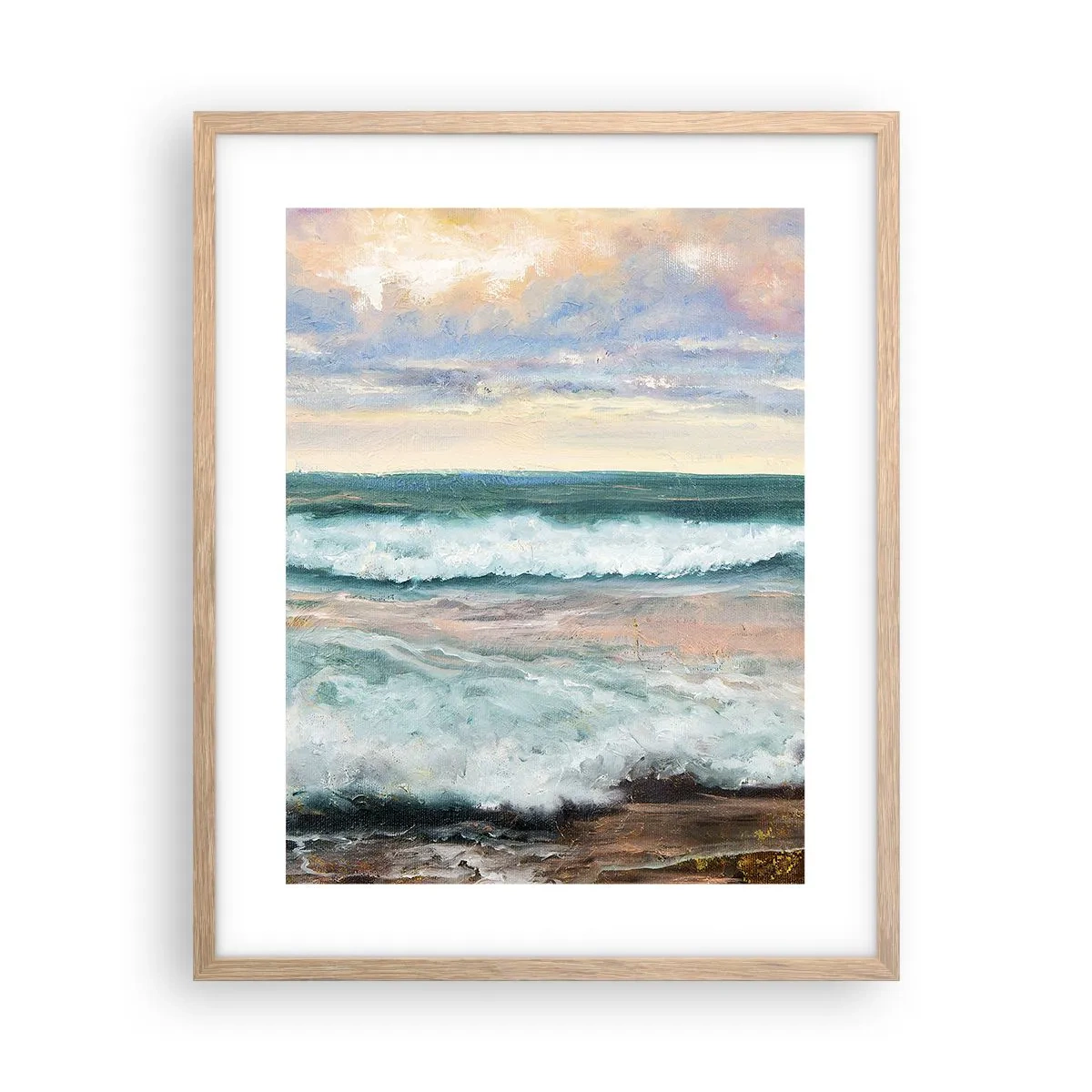 Poster in cornice rovere chiaro - Dove l'anima si calma - 40x50 cm