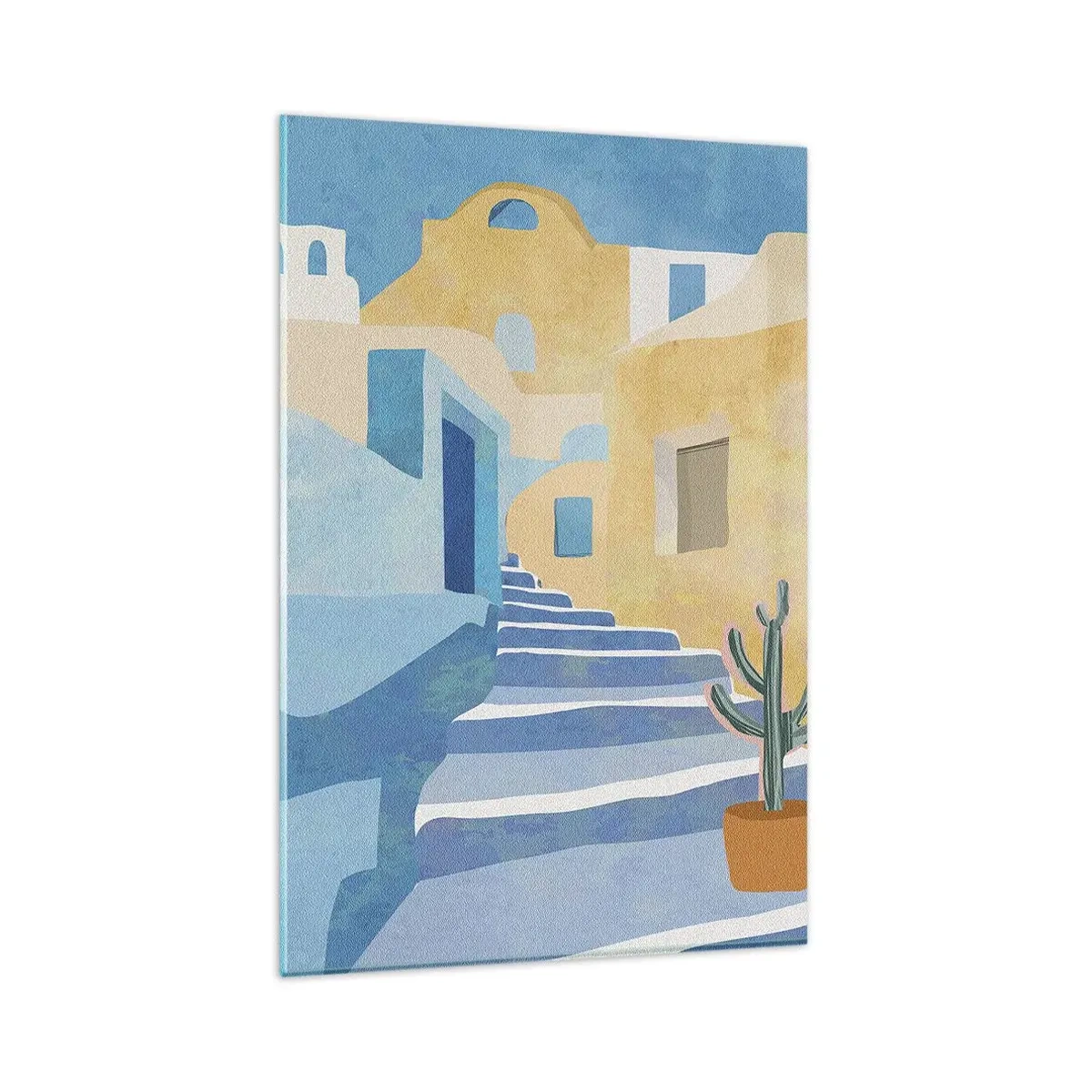 Quadro su vetro - Un giorno in una città araba - 80x120 cm