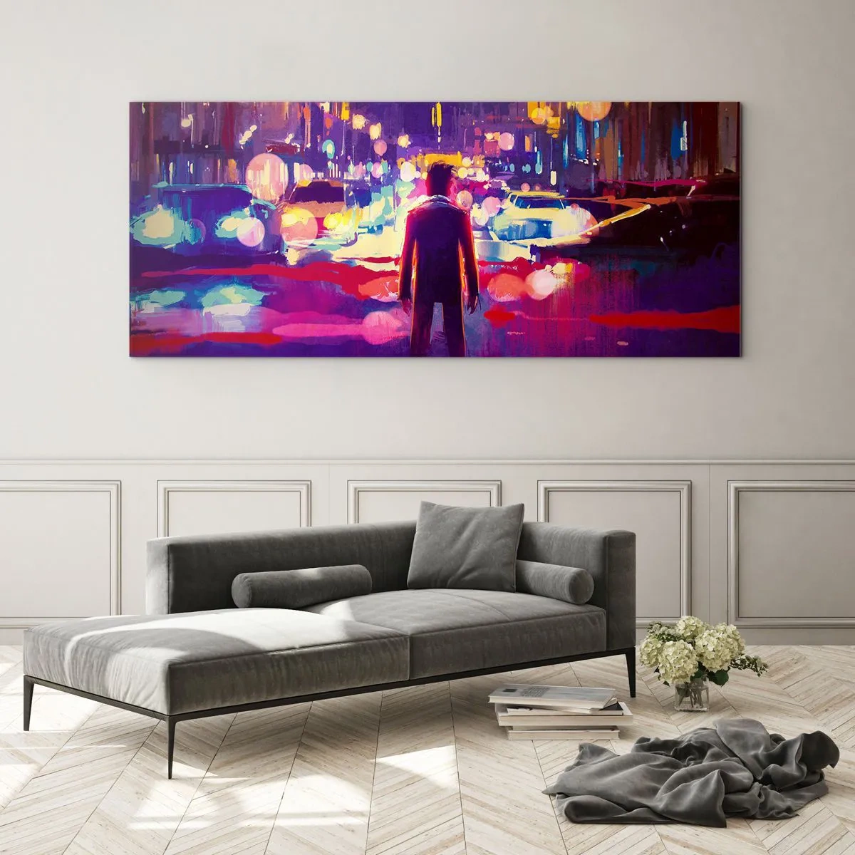 Quadro su vetro - Immerso nella luce - 100x40 cm