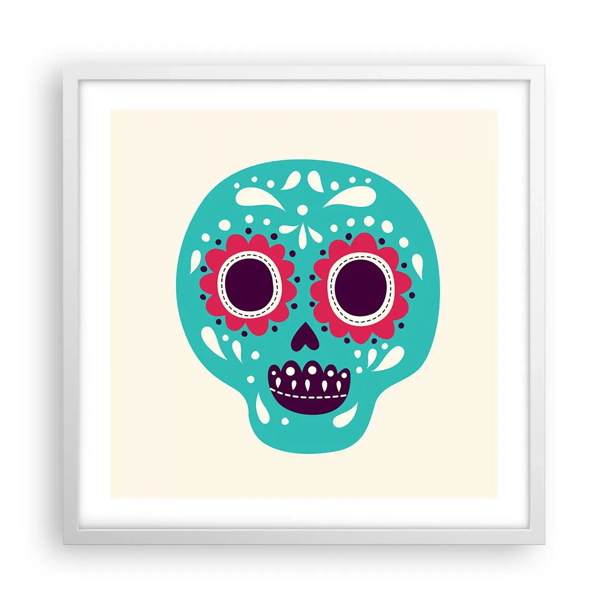 Poster in cornice bianca - Vita: un gioco fino alla morte - 50x50 cm