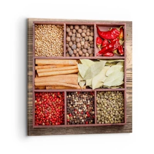 Quadro su tela - Stampe su Tela - Ordine delle forme, bouquet degli aromi - 70x70 cm