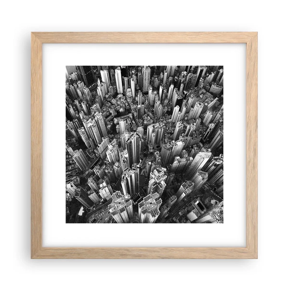 Poster in cornice rovere chiaro - Ancora più in alto - 30x30 cm