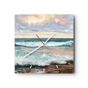 Orologio da parete - Orologio in Vetro - Dove l'anima si calma - 40x40 cm