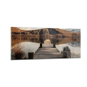 Quadro su vetro - Paesaggio nel silenzio - 100x40 cm