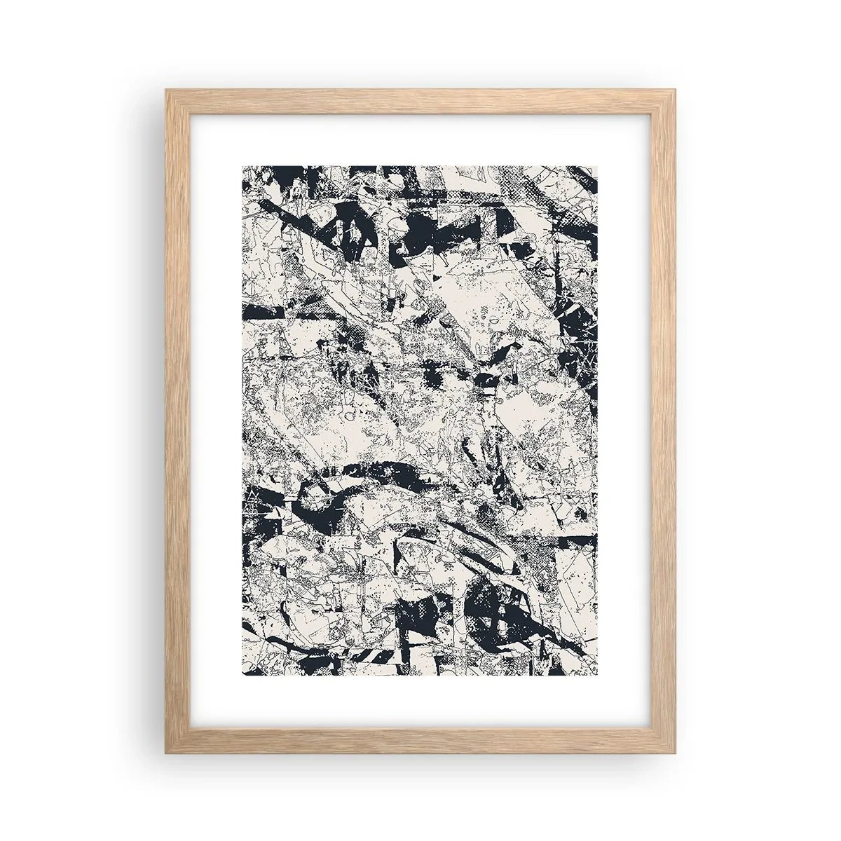 Poster in cornice rovere chiaro - La compenetrazione degli opposti - 30x40 cm