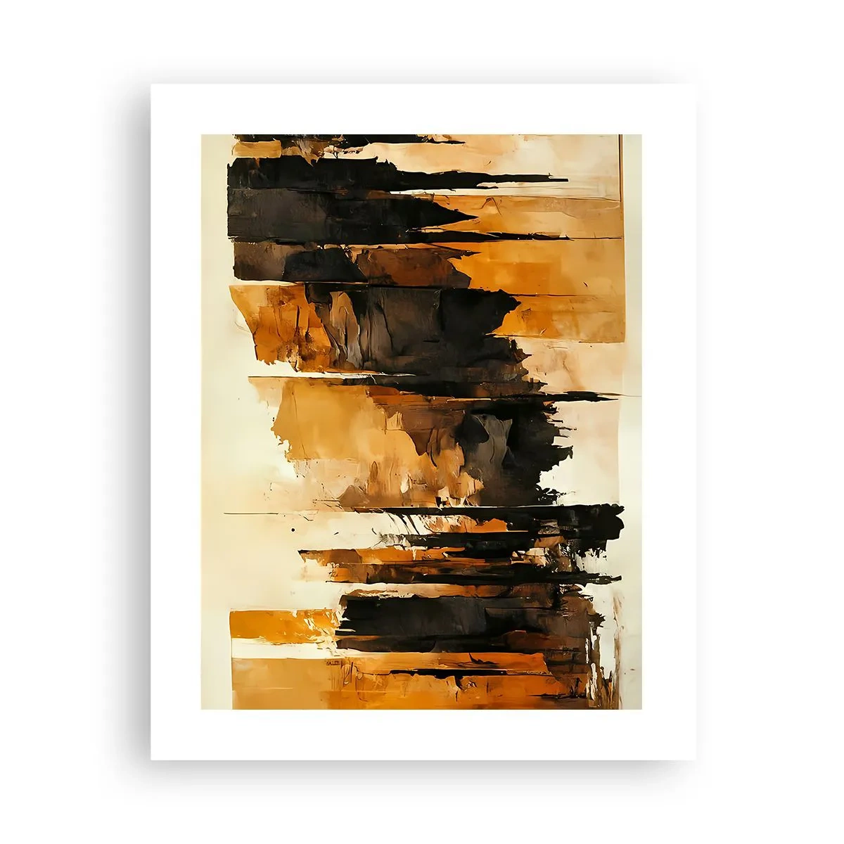 Poster - Armonia di nero e oro - 40x50 cm