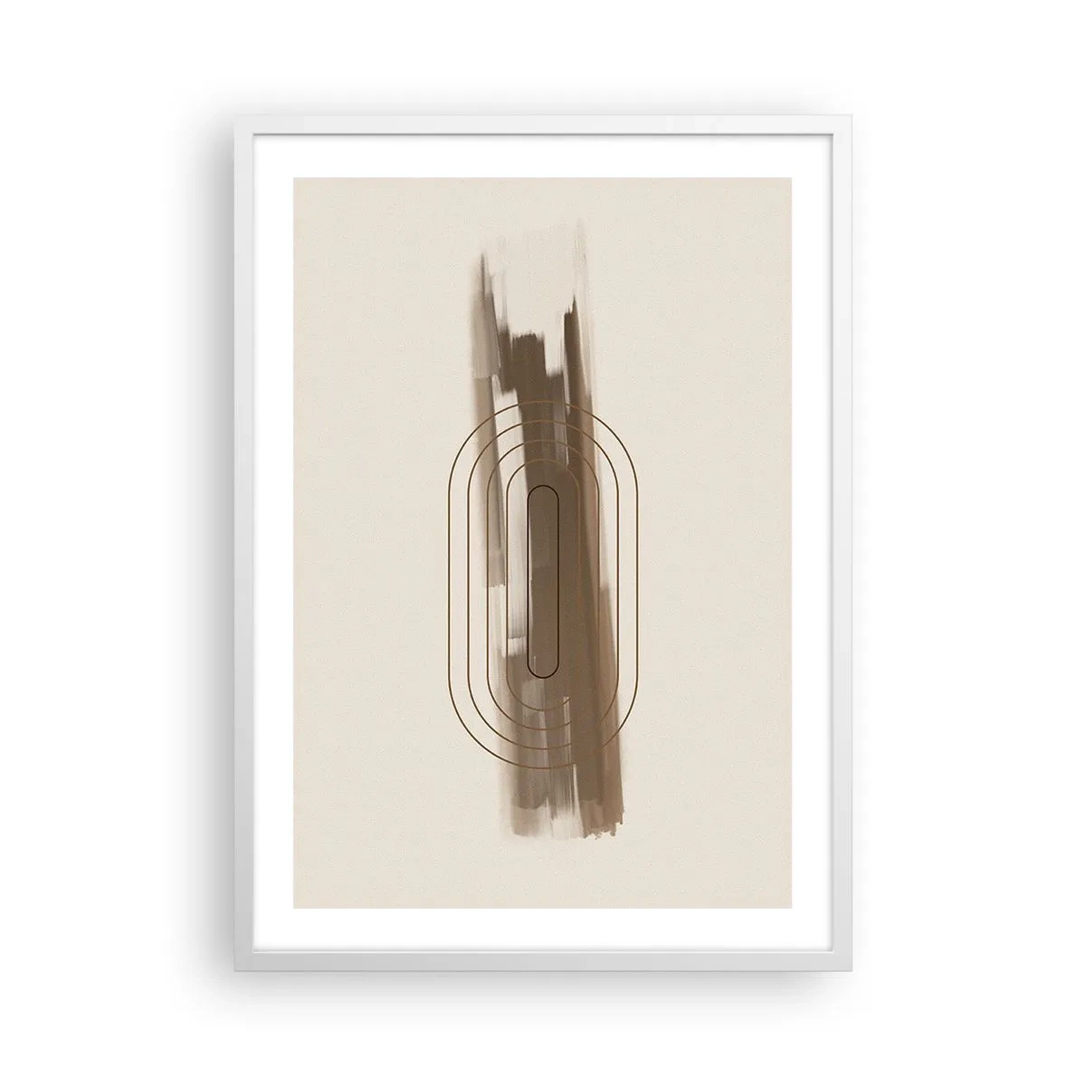 Poster in cornice bianca - Un soffio di grigio - 50x70 cm