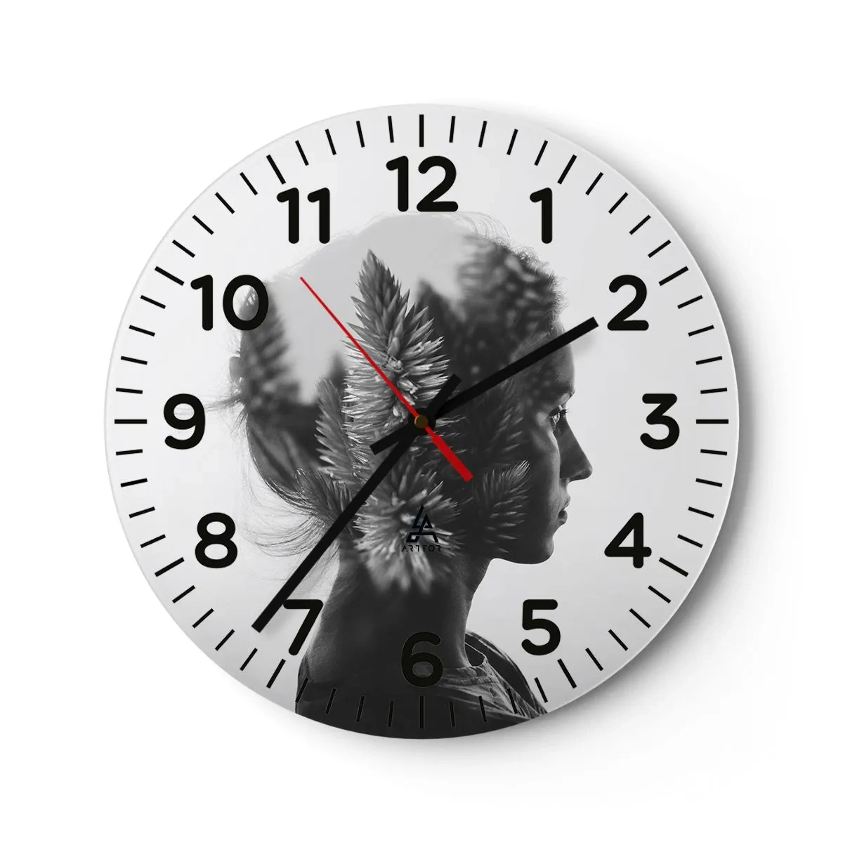 Orologio da parete - Orologio in Vetro - La signora della pineta - 30x30 cm