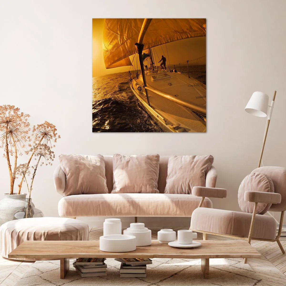 Quadro su tela - Stampe su Tela - Serata dorata dopo un giorno multicolore - 40x40 cm