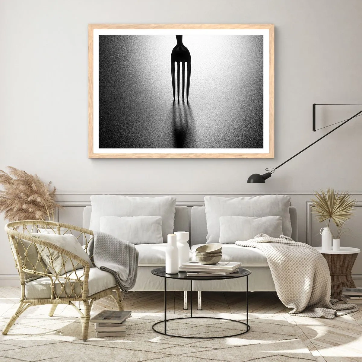 Poster in cornice rovere chiaro - Luce e ombra - 91x61 cm