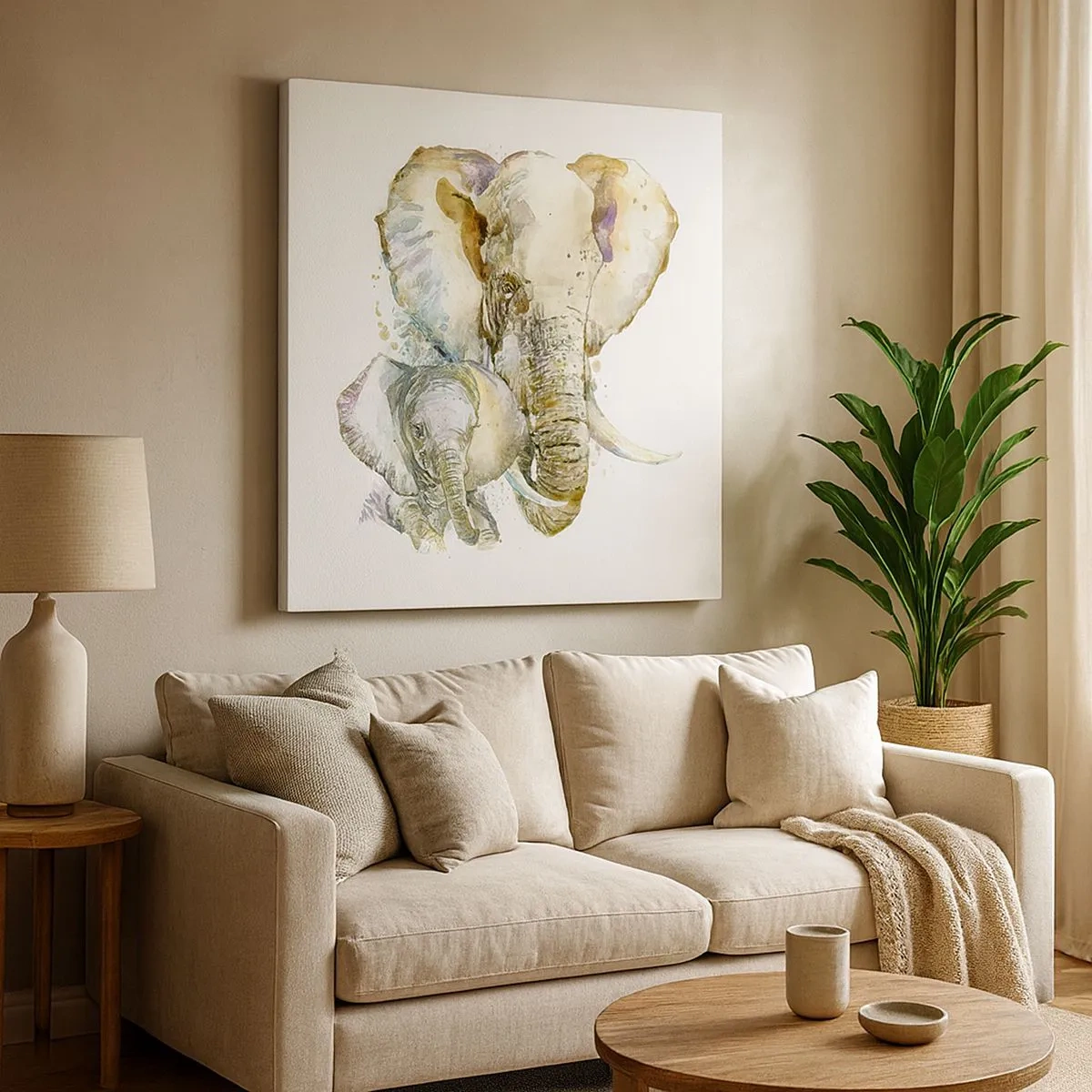 Quadro su tela - Stampe su Tela - Con mamma: il posto migliore - 30x30 cm