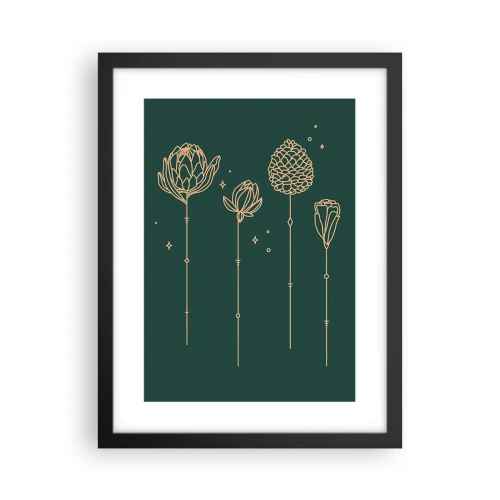 Poster in cornice nera - La famiglia delle erbe - 30x40 cm