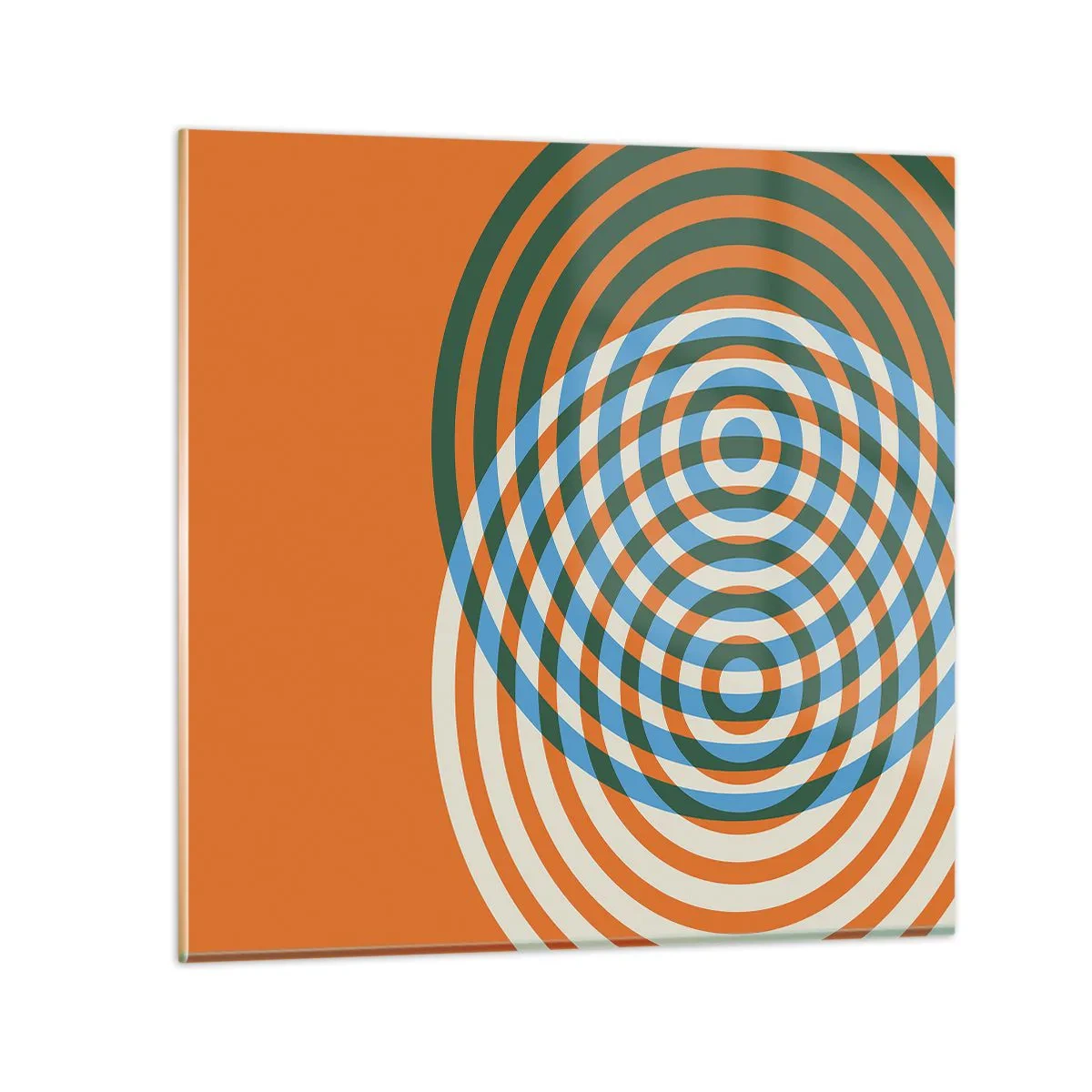 Quadro su vetro - Composizione astratta a cerchi - 40x40 cm