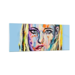 Quadro su vetro - Guardala dritto negli occhi - 100x40 cm